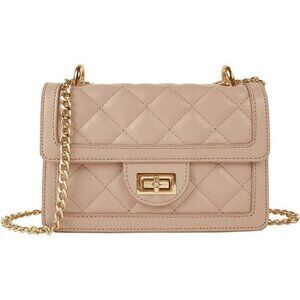 SG SUGU Quilted Crossbody Bag Mini Vegan Leather Shoulder Purse Phone Wallet